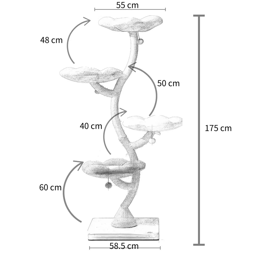 MICHU Fairy Cat Tower Deluxe 4-Tier Designer Flower Cat Tree 12