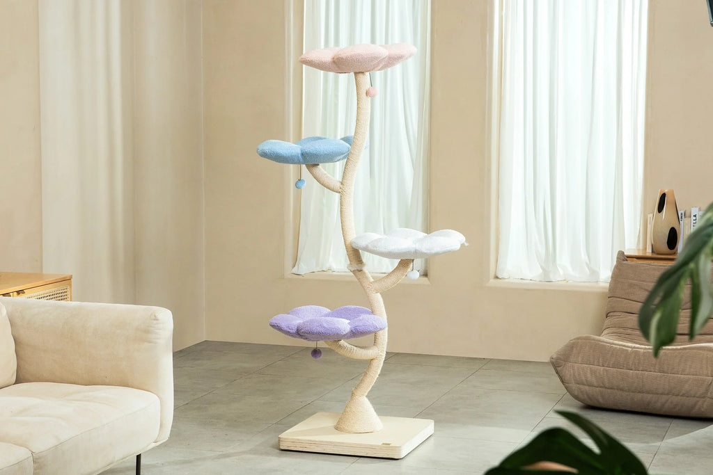 MICHU Fairy Cat Tower Deluxe 4-Tier Designer Flower Cat Tree 2