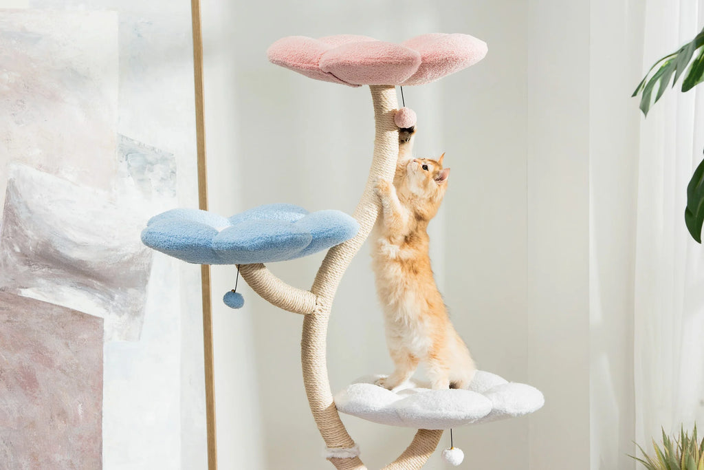 MICHU Fairy Cat Tower Deluxe 4-Tier Designer Flower Cat Tree 3
