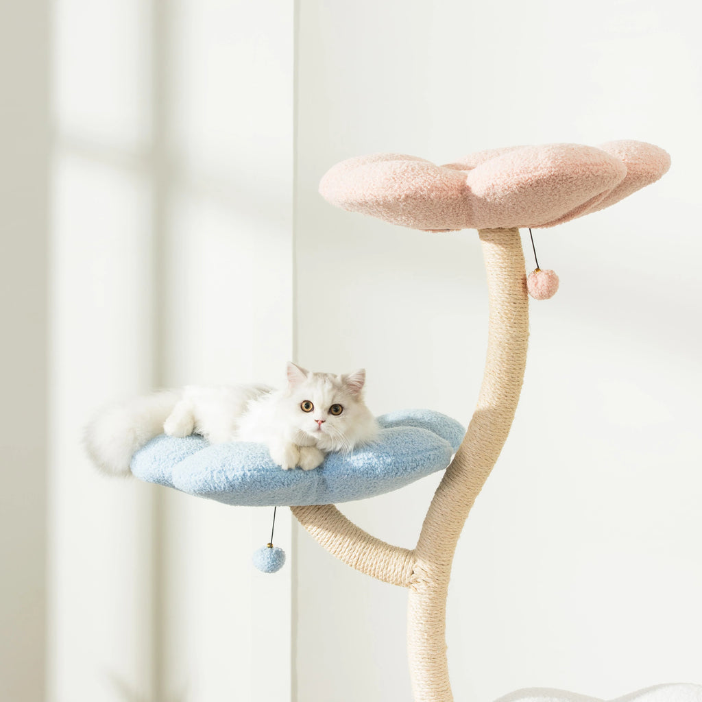 MICHU Fairy Cat Tower Deluxe 4-Tier Designer Flower Cat Tree 5