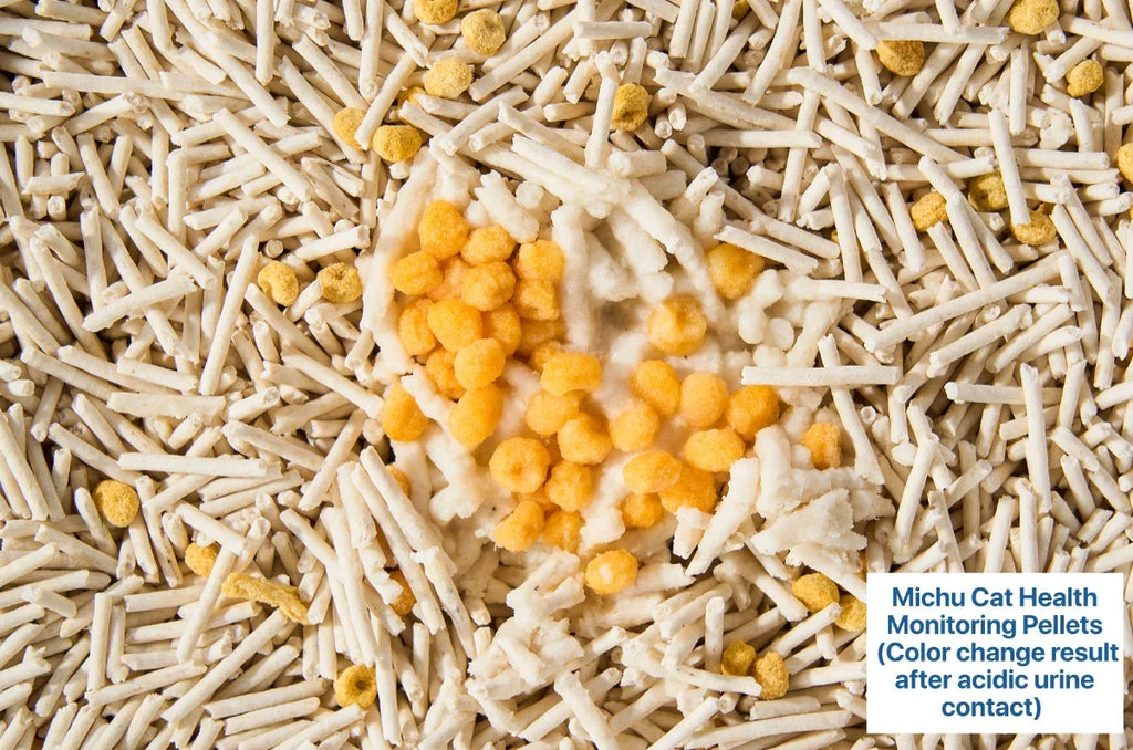 Michu Cat Health Monitoring Pellets - Colour Changing Indicators For Home Urine Testing