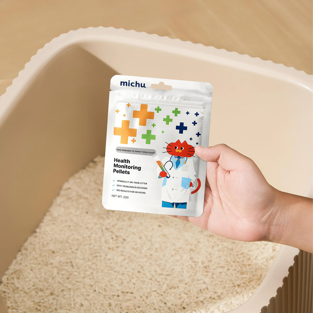 Michu Cat Health Monitoring Pellets - Colour Changing Indicators For Home Urine Testing