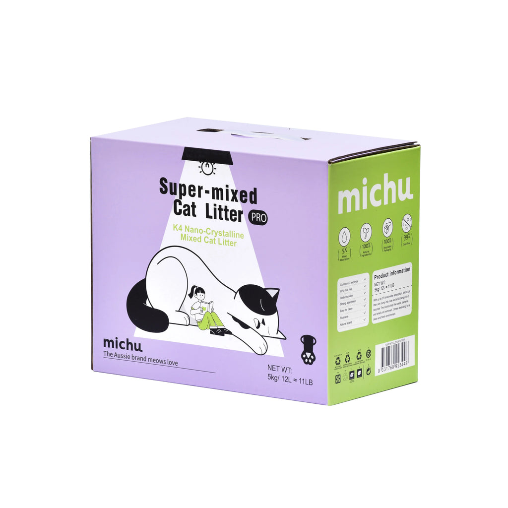 Michu Premium Mixed Tofu Cat Litter Pro Gen2 6L- Value Box 5 kg