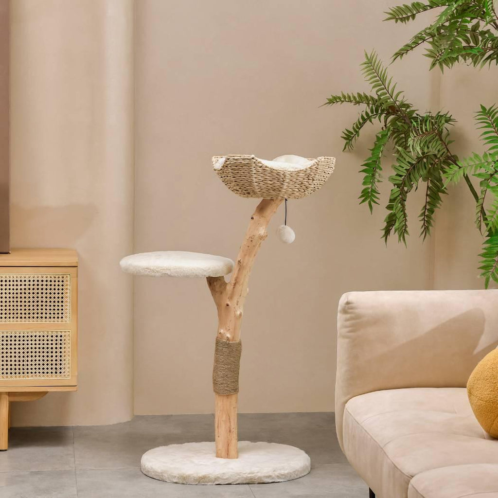 Michu Premium Real Wooden Cat Tree-Medium- Spacious Australian Feline Haven