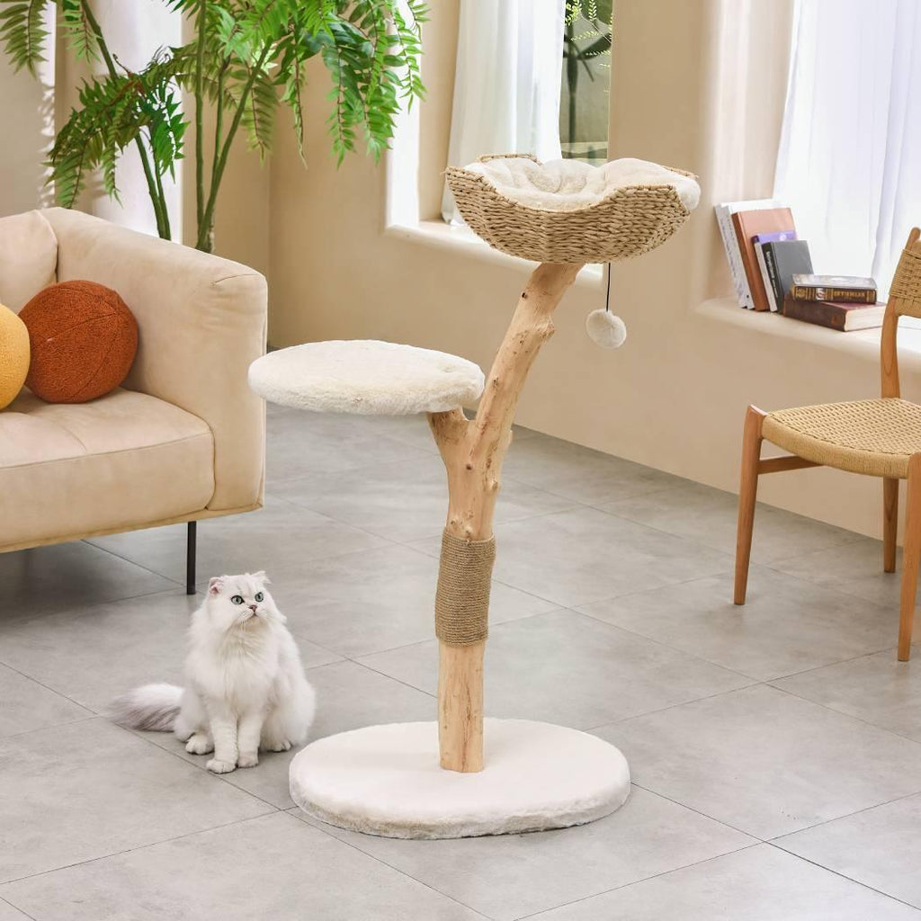 Michu Premium Real Wooden Cat Tree-Medium- Spacious Australian Feline Haven