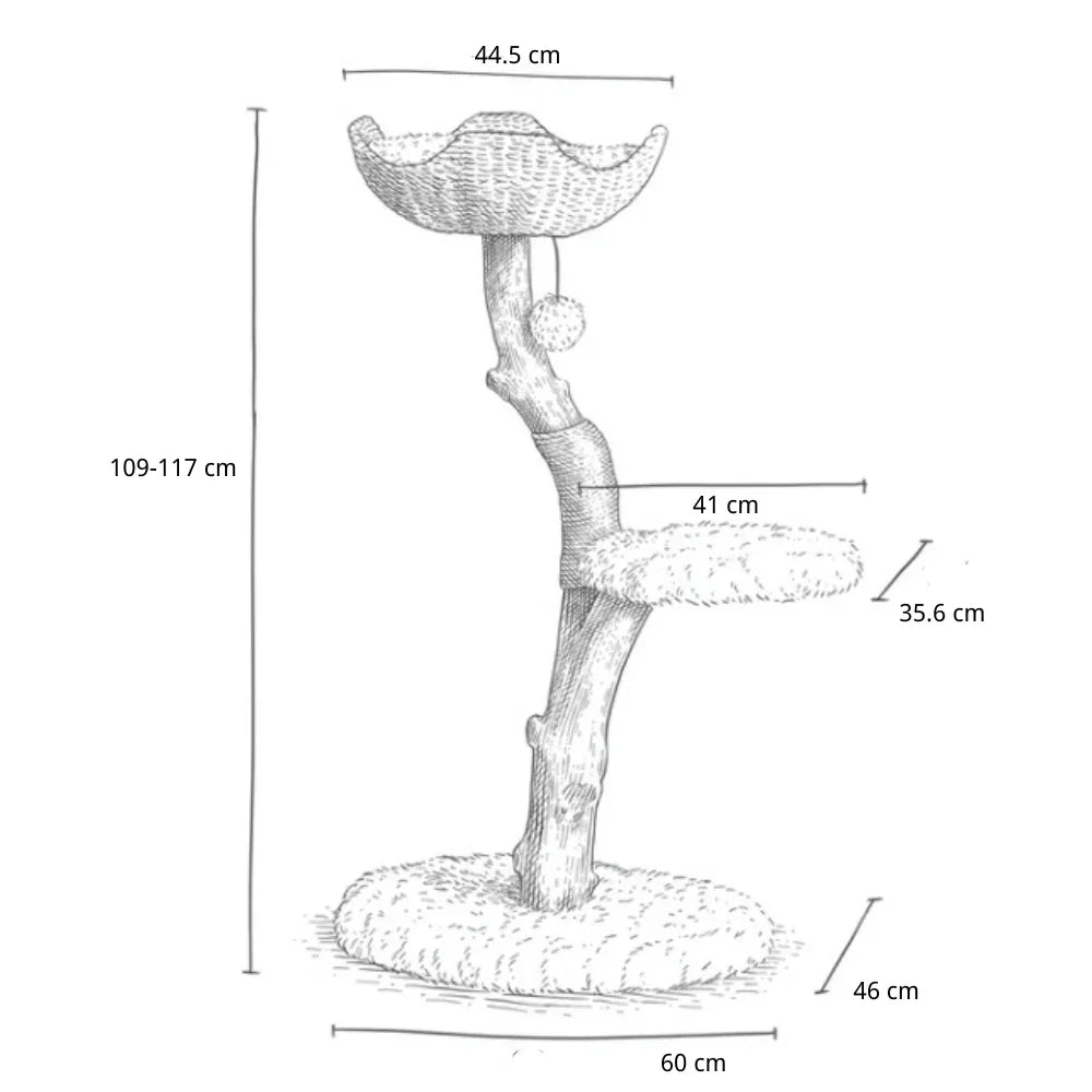 Michu Premium Real Wooden Cat Tree-Medium- Spacious Australian Feline Haven