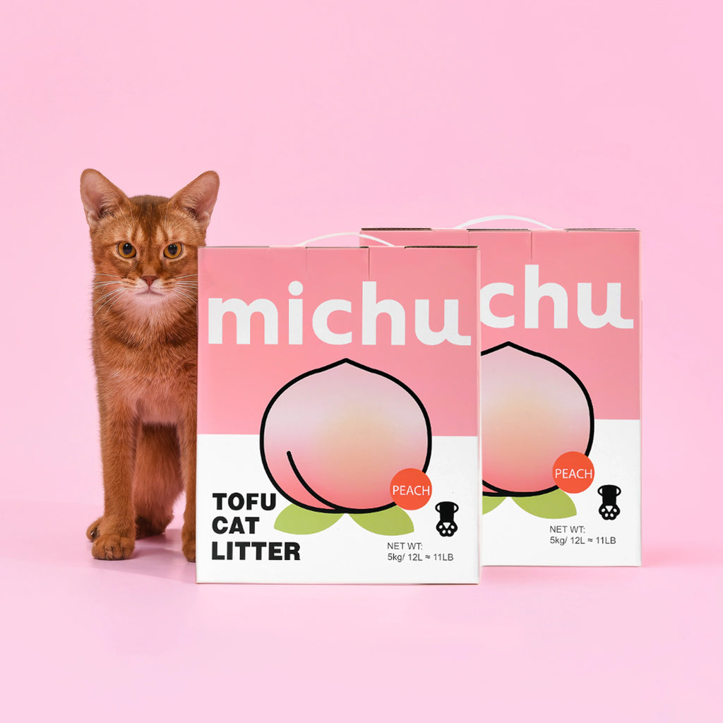 Michu Tofu Cat Litter Gen3 - Natural Clumping Tofu-Based Formula - Value Box 5 kg