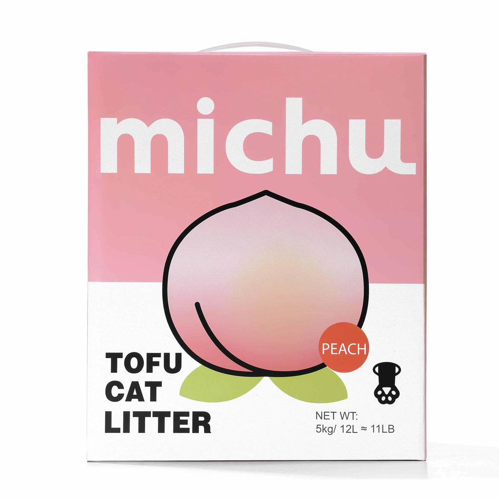 Michu Tofu Cat Litter Gen3 - Natural Clumping Tofu-Based Formula - Value Box 5 kg