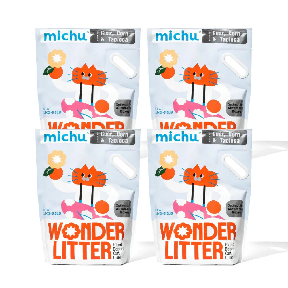 Michu Wonder Litter - Plant-Based & Automatic-Box Friendly 2.5kg/6L