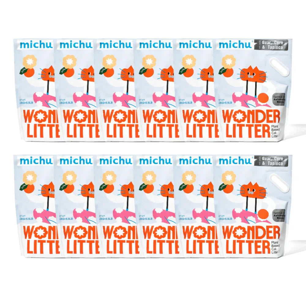 Michu Wonder Litter - Plant-Based & Automatic-Box Friendly 2.5kg/6L