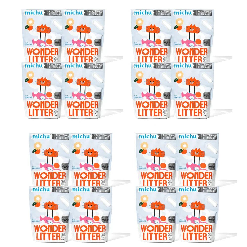 Michu Wonder Litter - Plant-Based & Automatic-Box Friendly 2.5kg/6L
