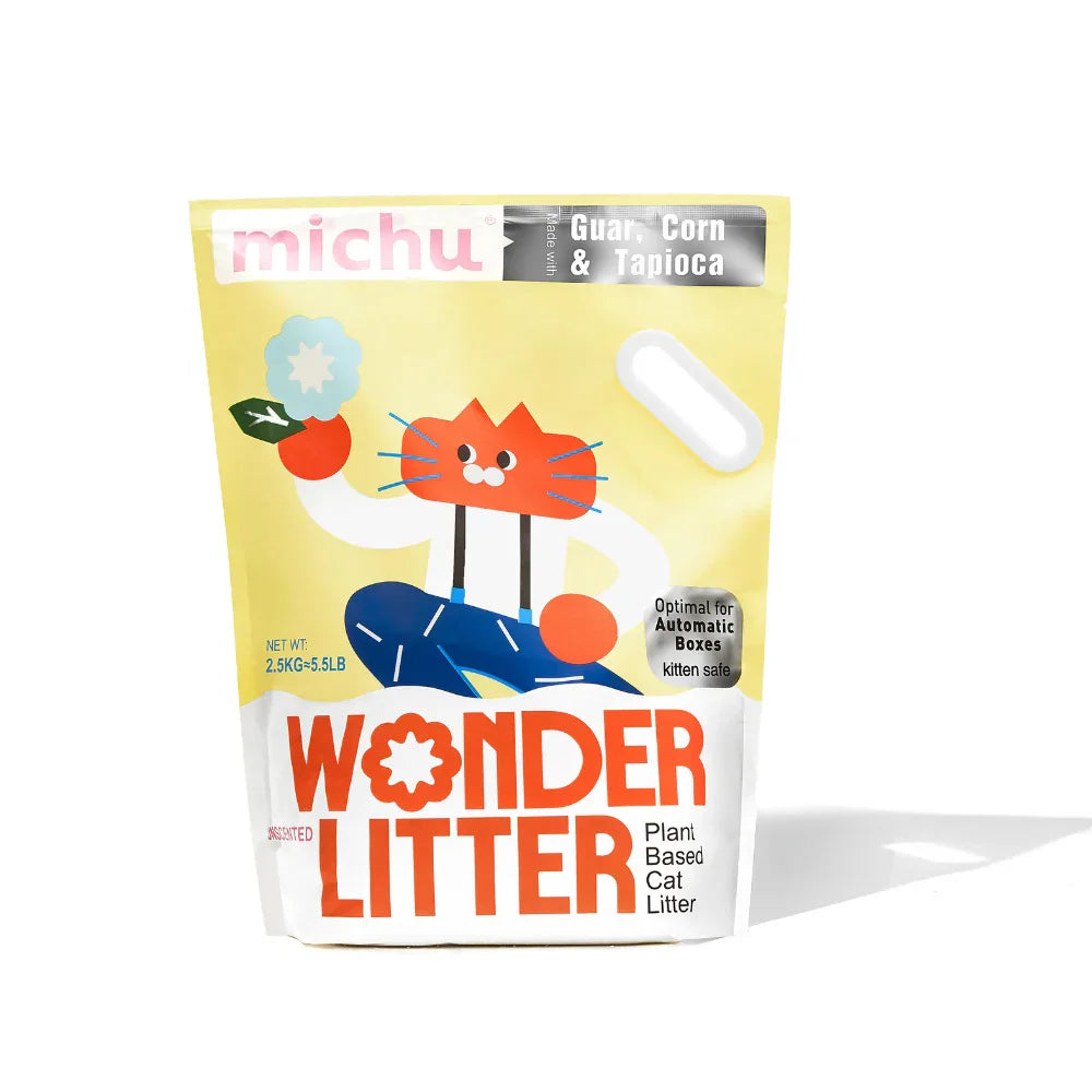 Michu Wonder Litter - Plant-Based & Automatic-Box Friendly 2.5kg/6L