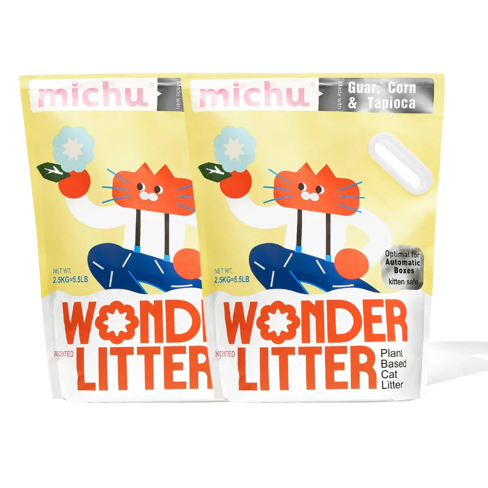 Michu Wonder Litter - Plant-Based & Automatic-Box Friendly 2.5kg/6L