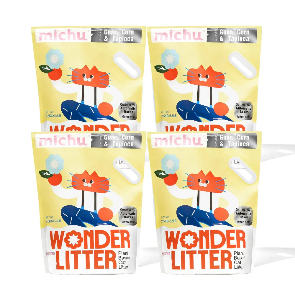Michu Wonder Litter - Plant-Based & Automatic-Box Friendly 2.5kg/6L