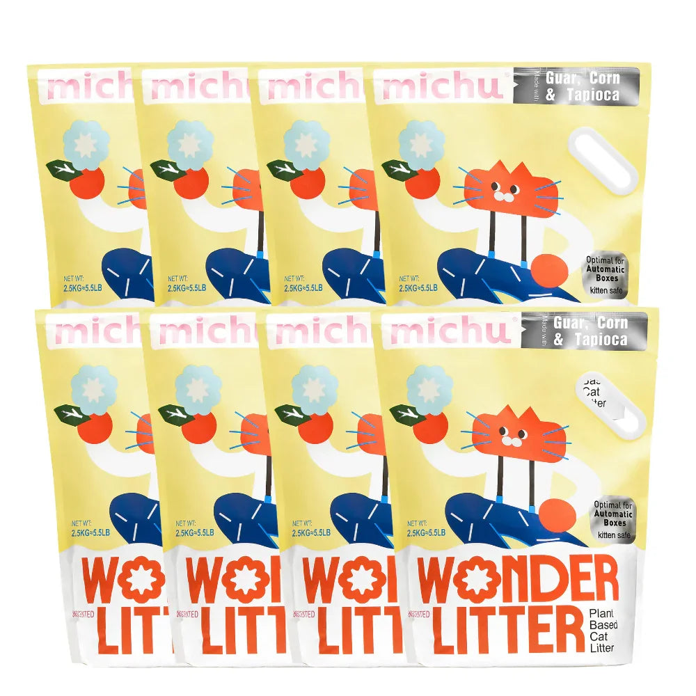 Michu Wonder Litter - Plant-Based & Automatic-Box Friendly 2.5kg/6L