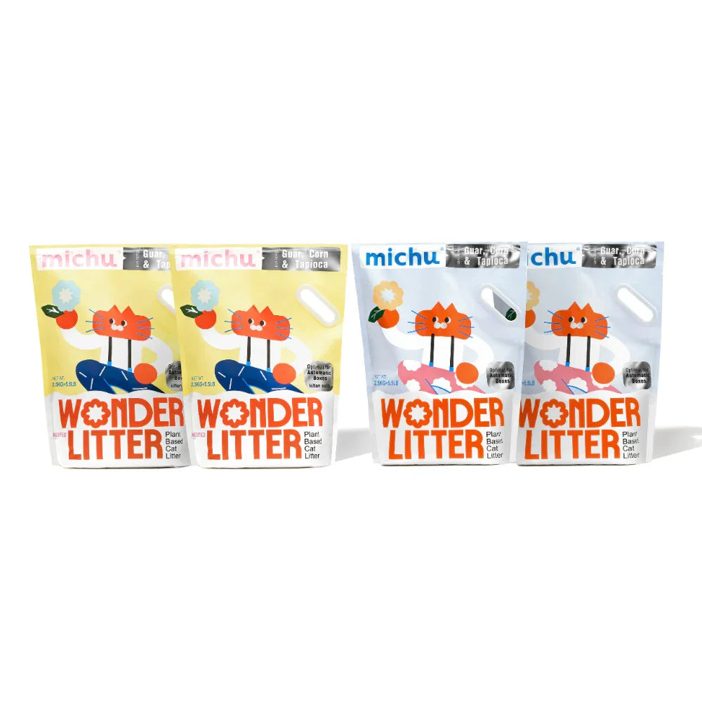 Michu Wonder Litter - Plant-Based & Automatic-Box Friendly 2.5kg/6L