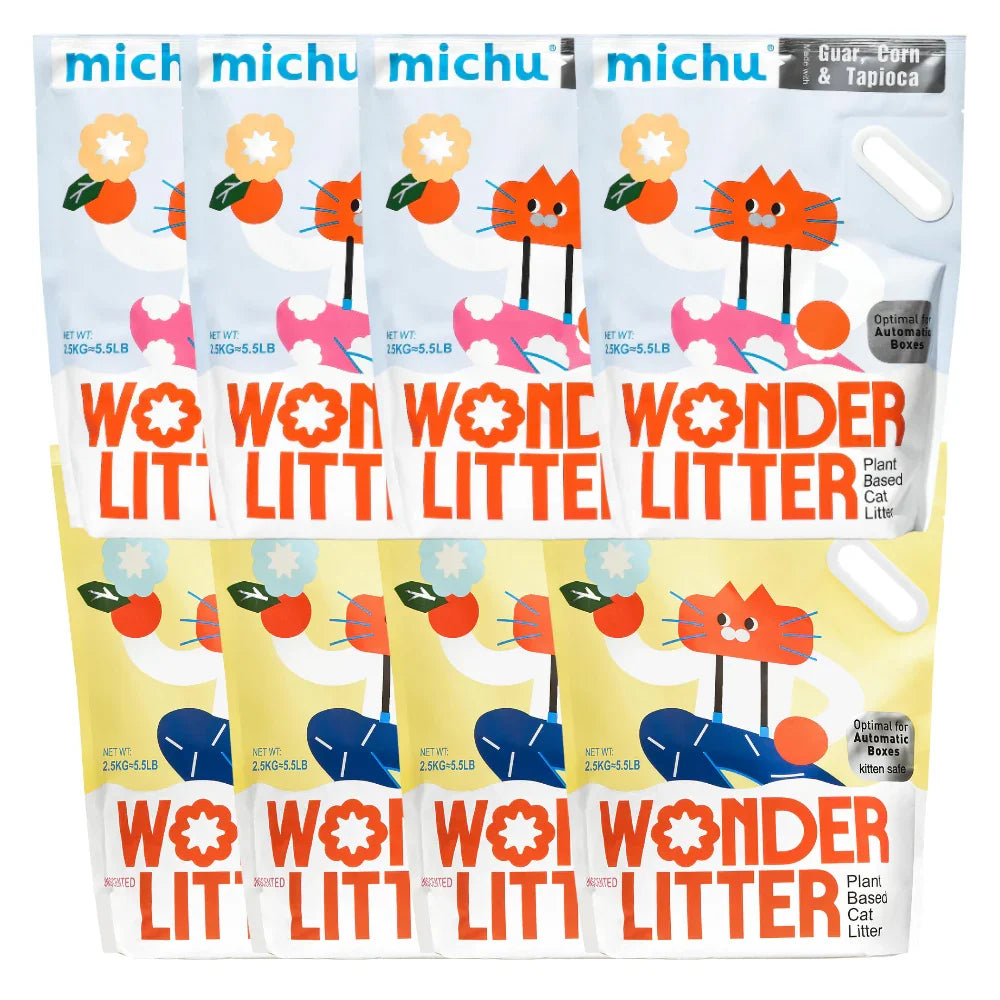 Michu Wonder Litter - Plant-Based & Automatic-Box Friendly 2.5kg/6L