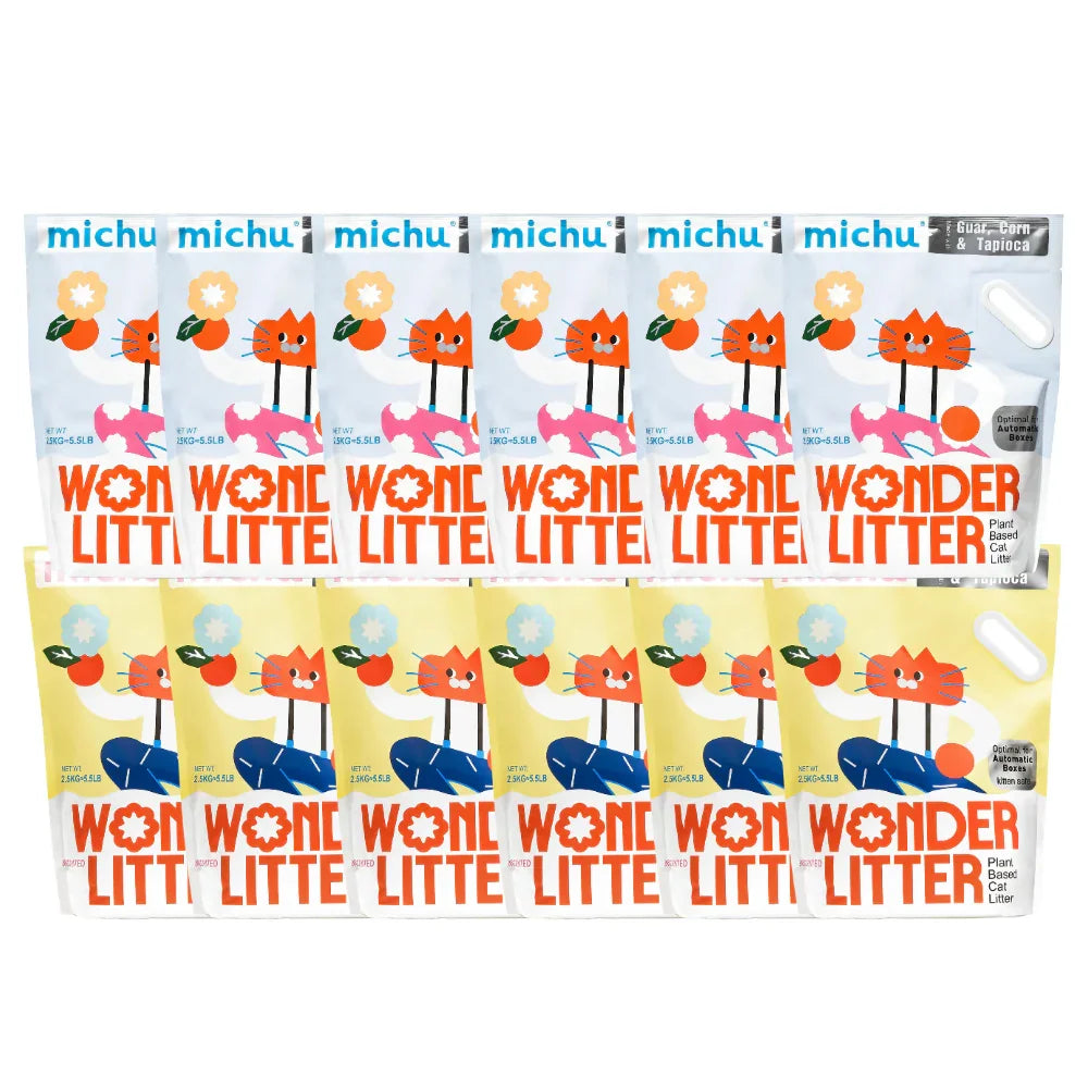 Michu Wonder Litter - Plant-Based & Automatic-Box Friendly 2.5kg/6L 