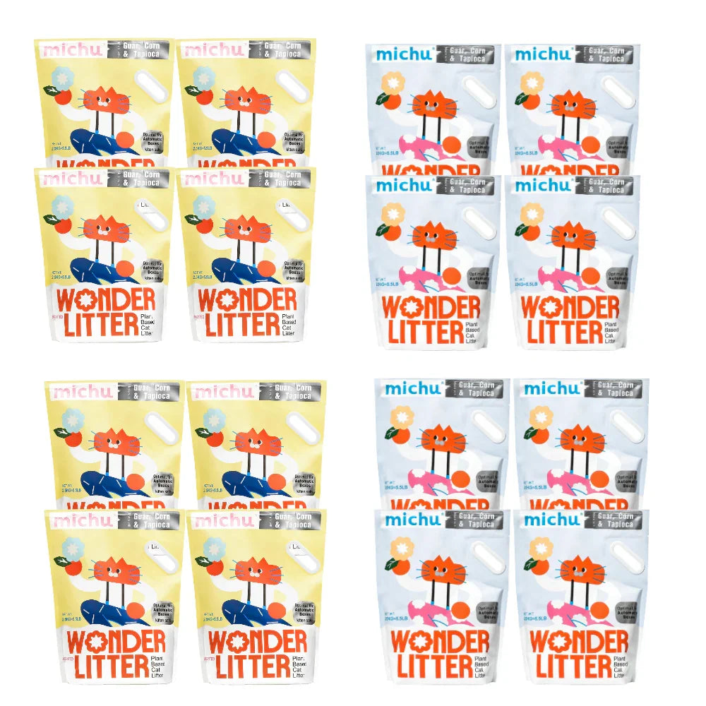 Michu Wonder Litter - Plant-Based & Automatic-Box Friendly 2.5kg/6L