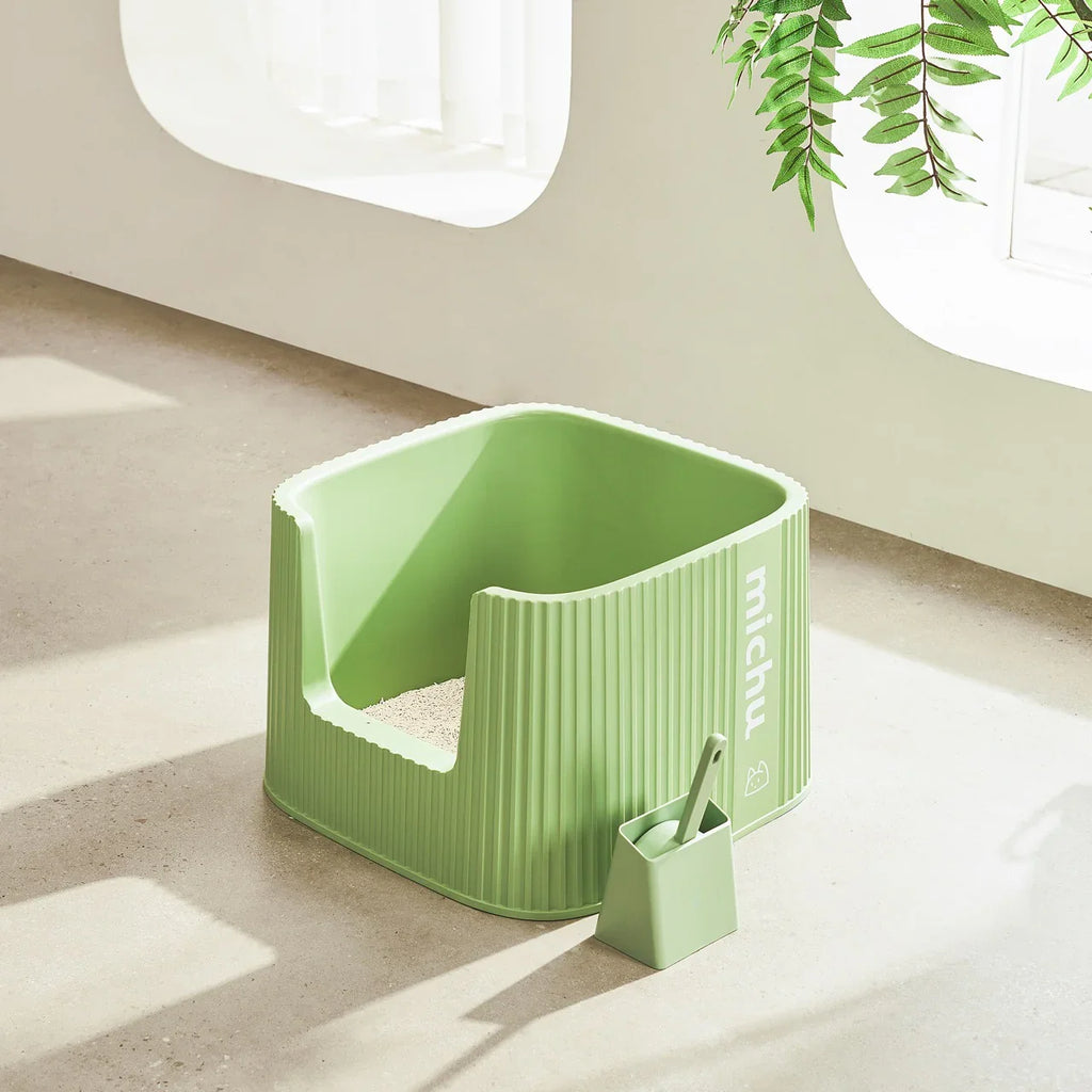 Michu XXL Sage Deluxe Cat Litter Box - Spacious Design