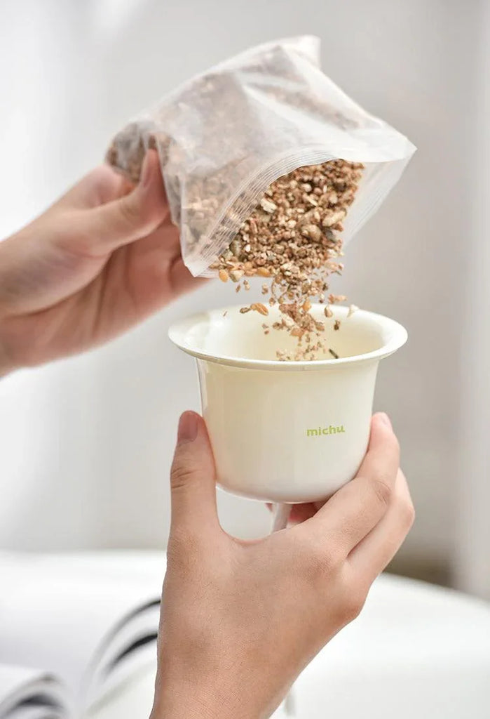 MICHU All-in-One Soil-Free Cat Grass Grow Kit with Australian Seed and Mulch, Made in Australia - Michu Australia