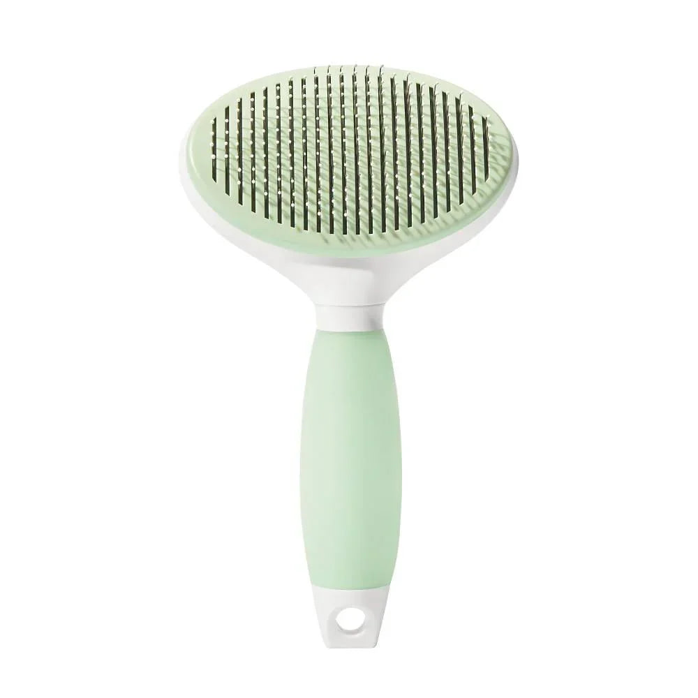 Michu Round Head Cream Pet Grooming Brush - Furrytail