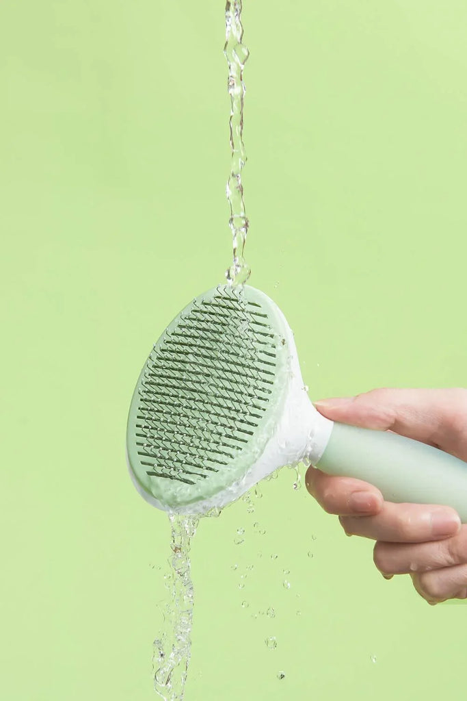 Michu Round Head Cream Pet Grooming Brush - Furrytail