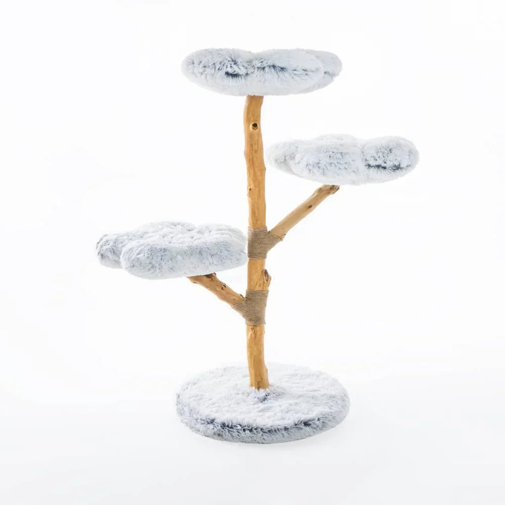 MIchu Fluffy Blossom Real Wood Cat Tree - Premium Quality & Stylish Cat Furniture - Michu Australia