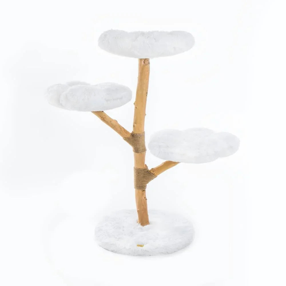 MIchu Fluffy Blossom Real Wood Cat Tree - Premium Quality & Stylish Cat Furniture - Michu Australia