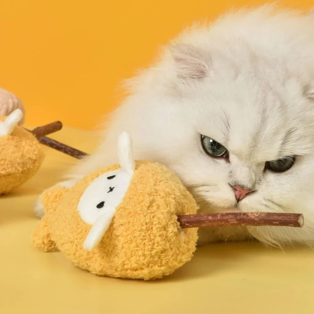 Mayitwill Happy Tempura/Little Cupcake Silver Vine Stick Cat Toy - Furrytail