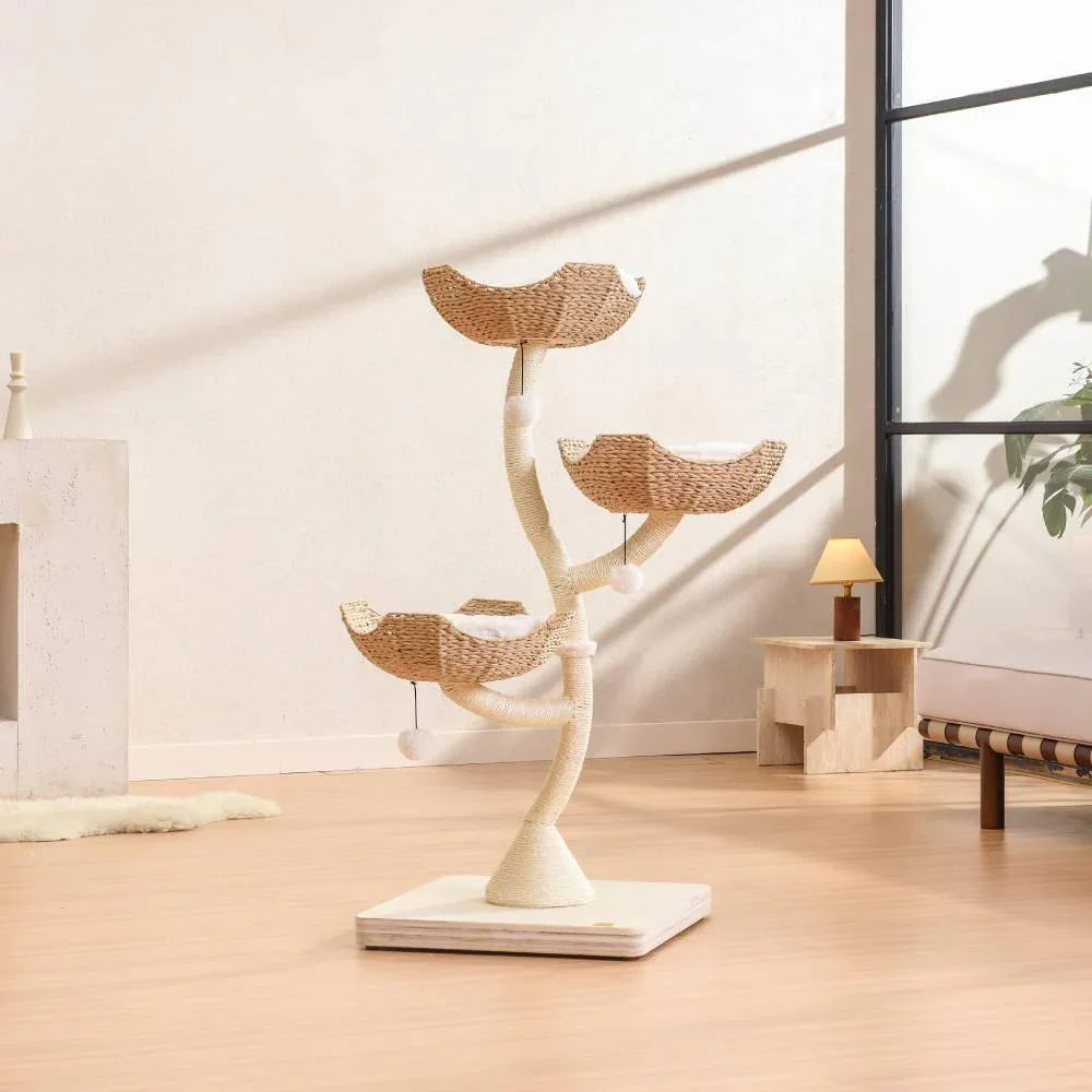 MICHU Iris Cat Tower Deluxe 3-Tier Designer Flower Cat Tree - Michu Australia-1