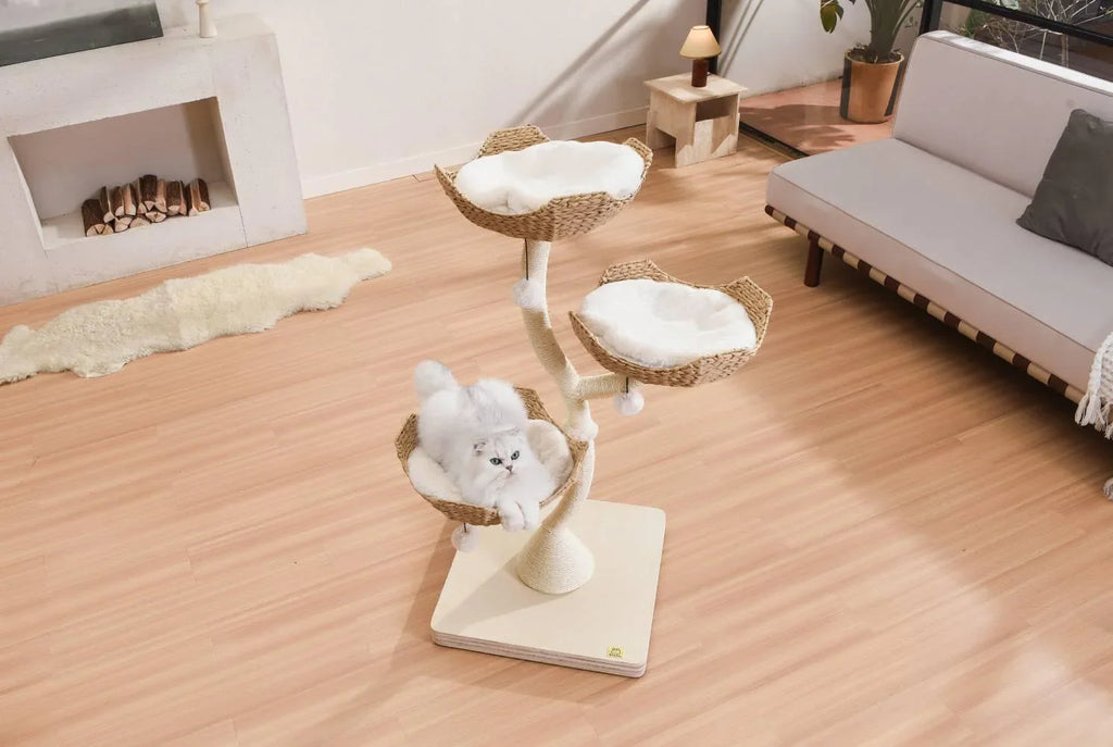 MICHU Iris Cat Tower Deluxe 3-Tier Designer Flower Cat Tree - Michu Australia-2