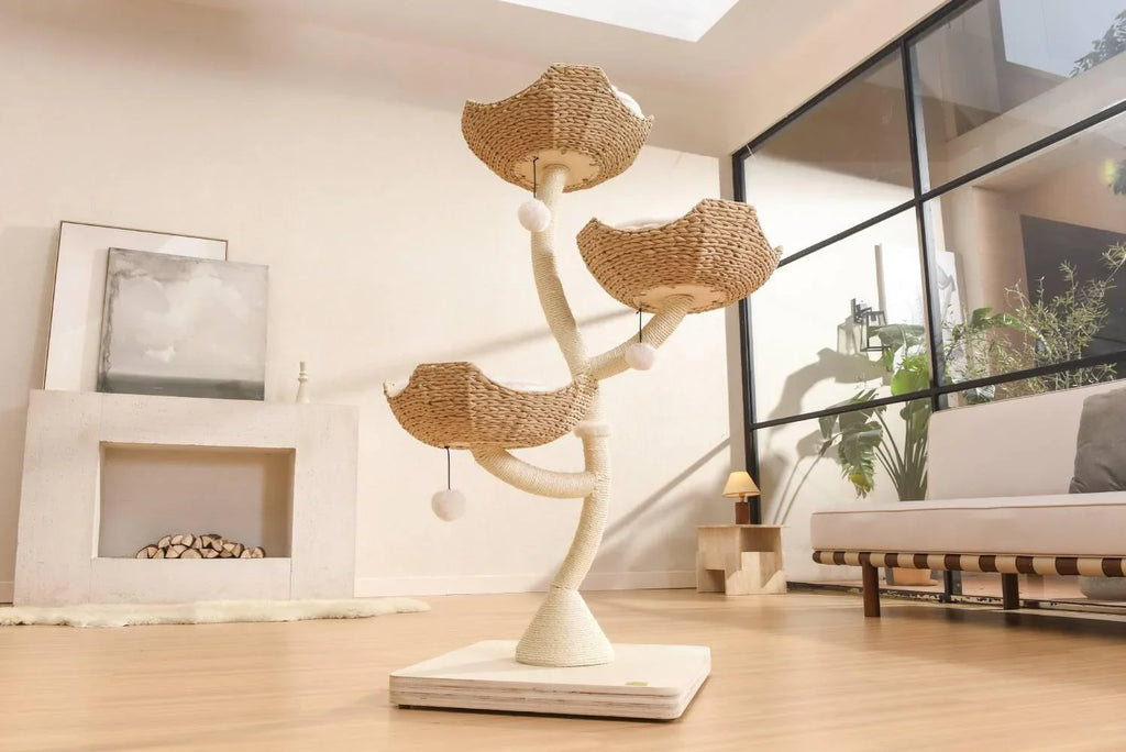 MICHU Iris Cat Tower Deluxe 3-Tier Designer Flower Cat Tree - Michu Australia-3