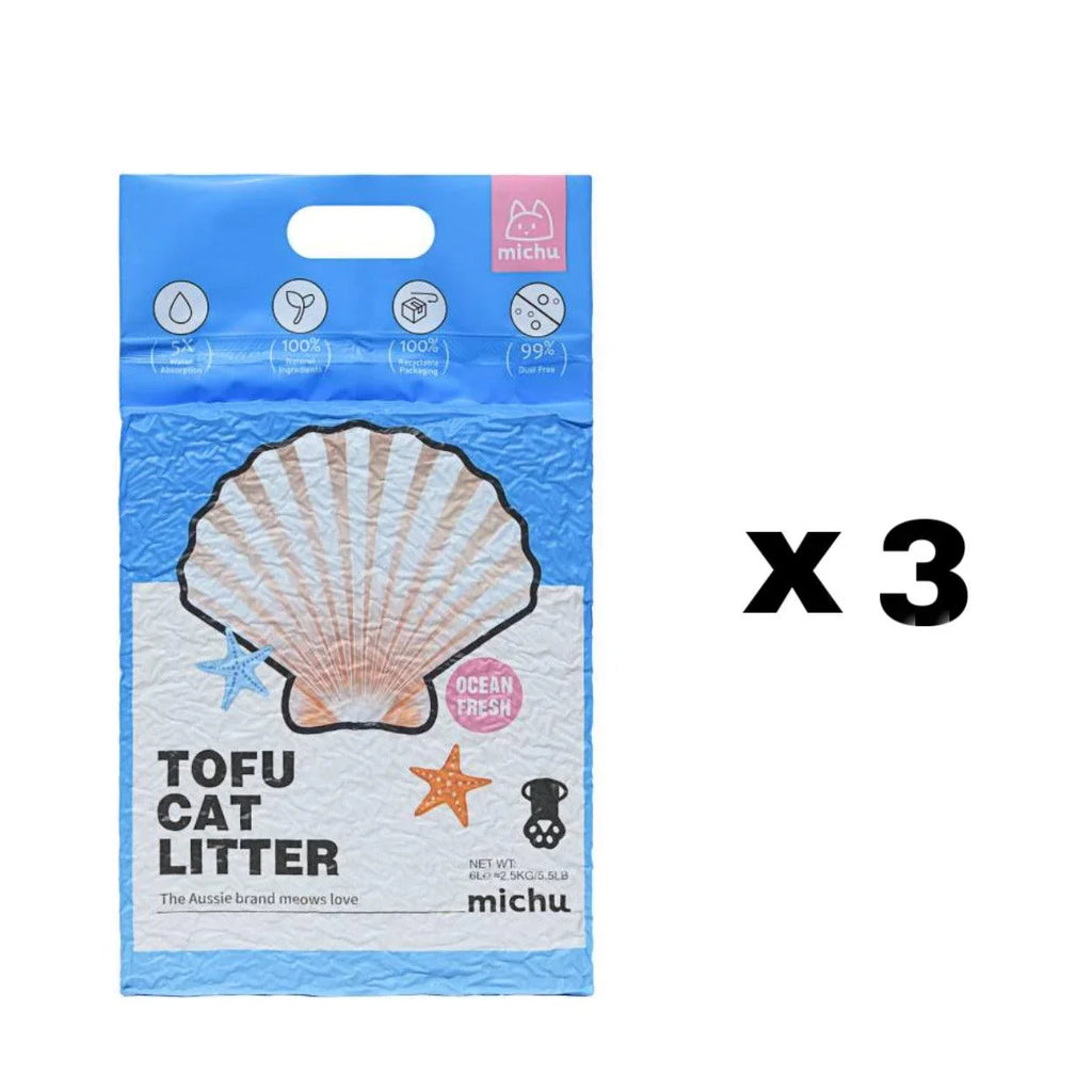 Michu Tofu Cat Litter Gen3- Dust-Free and Natural Clumping Tofu-Based Formula for Easy Cleanup - Michu Australia