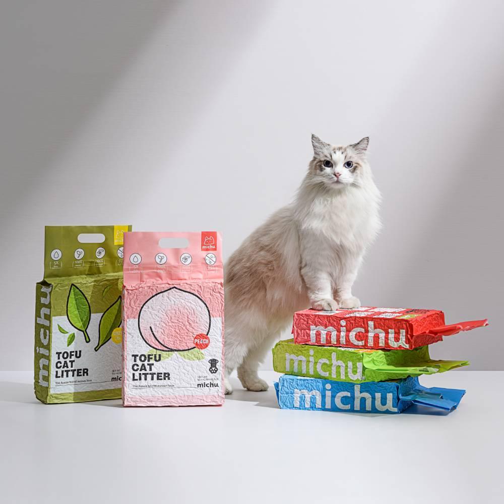 Michu Tofu Cat Litter Gen3- Dust-Free and Natural Clumping Tofu-Based Formula for Easy Cleanup - Michu Australia