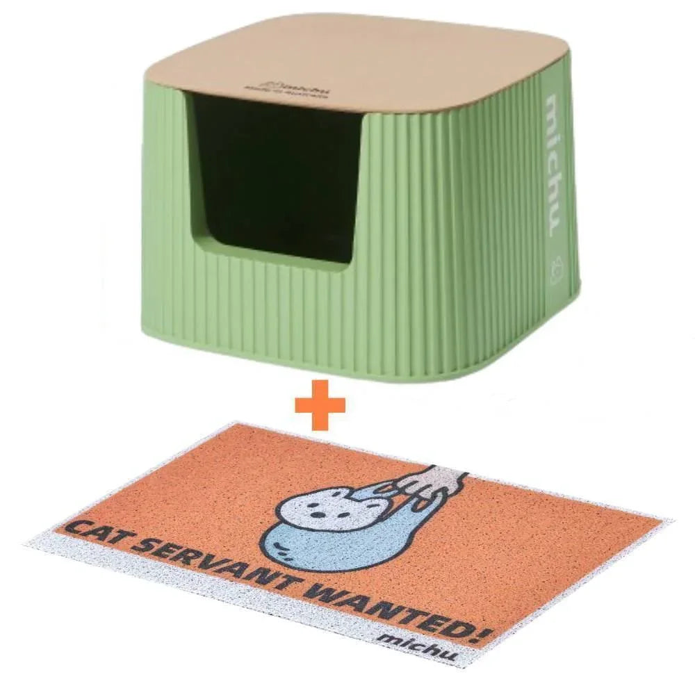 Michu XXL Sage Deluxe Cat Litter Box - Spacious Design - Michu Australia