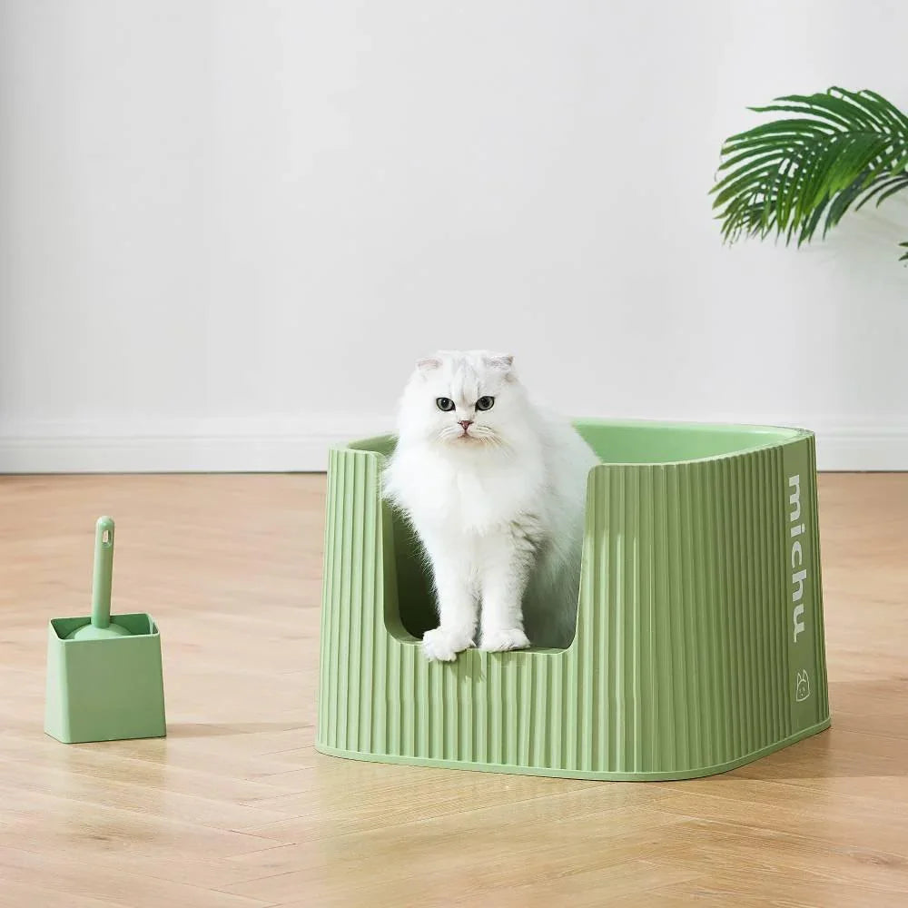 Michu XXL Sage Deluxe Cat Litter Box - Spacious Design - Michu Australia